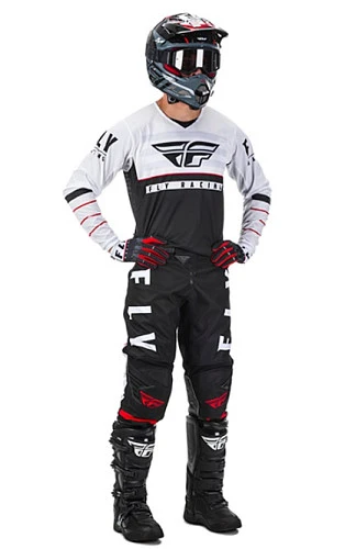 Fly Racing Kinetic K120 2020 комплект, черно-белый