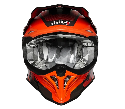 Just1 J39 Reactor Fluo Orange-Black шлем кроссовый