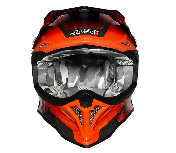 Just1 J39 Reactor Fluo Orange-Black шлем кроссовый