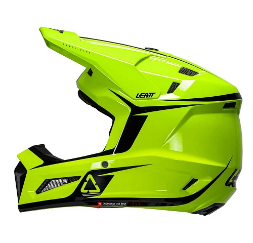 Leatt Kit Moto 3.5 Jr V26 Neon Yellow шлем подростковый + Vizion 2.5s мотоочки, желтый
