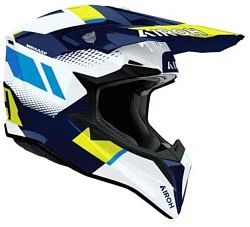 Airoh Wraaap Vision Yellow-Blue шлем внедорожный, желто-синий