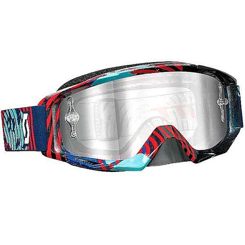 Scott Tyrant Goggle Chrome Vinyl Blue/Red Chrome мотоочки, разноцветный