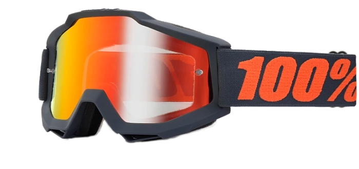 100% Accuri Matte Gunmetal Mirror Red Lens мотоочки
