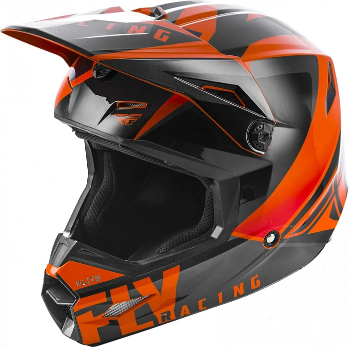 Fly Racing Elite Vigilant шлем кроссовый подростковый, оранжево-черный