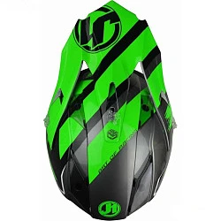 Just1 J32 PRO Kick шлем кроссовый, черно-салатовый