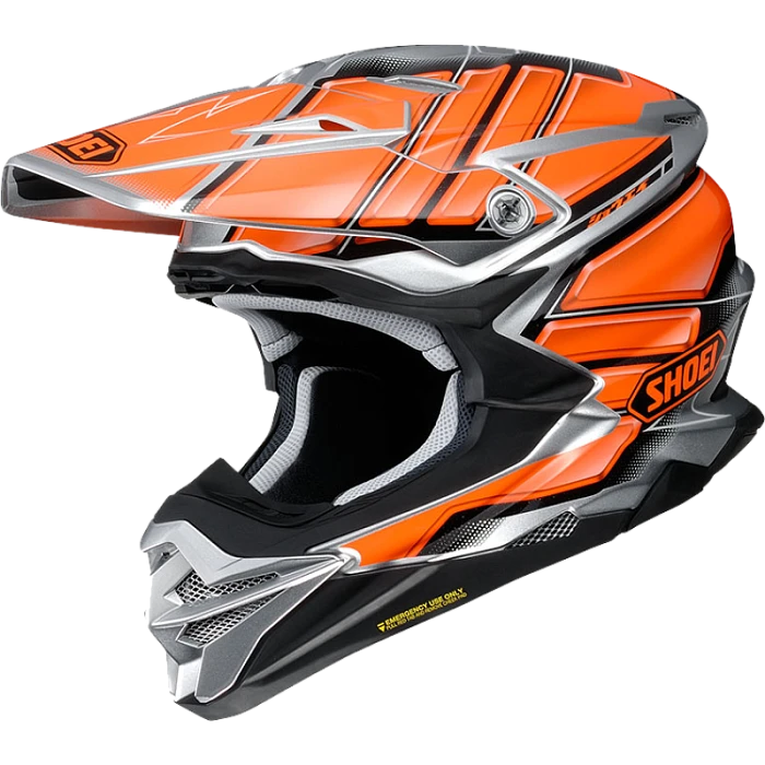 Shoei VFX-WR Glaive TC-8 шлем кроссовый, серо-оранжевый