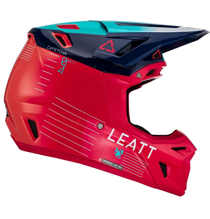 Leatt Kit Moto 8.5 V23 Red шлем кроссовый + Velocity 5.5 мотоочки, красный