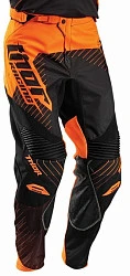Thor Core Hux мотоштаны, черно-оранжевый