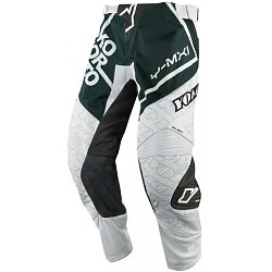 YOKO Y-MX1 Youth мотоштаны подростковые, темно-зелено-белый