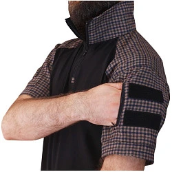 Phoenix Scout рубашка с коротким рукавом в мелкую клетку, коричневый