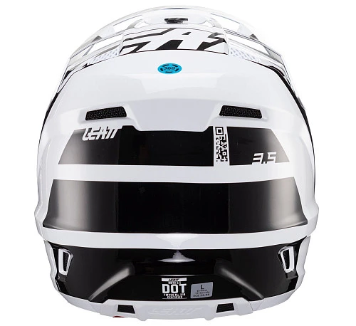 Leatt Kit Moto 3.5 V24 Black/White шлем кроссовый + Velocity 4.5 мотоочки