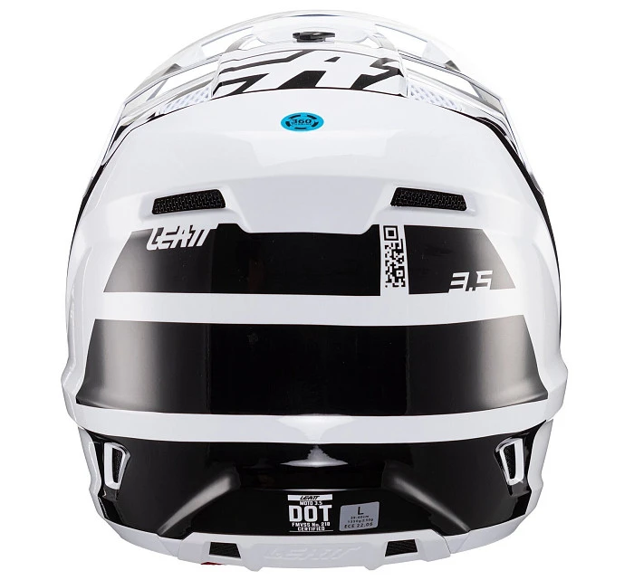 Leatt Kit Moto 3.5 V24 Black/White шлем кроссовый + Velocity 4.5 мотоочки