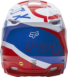 Fox Racing V1 Skew 2022 White/Red/Blue шлем кроссовый