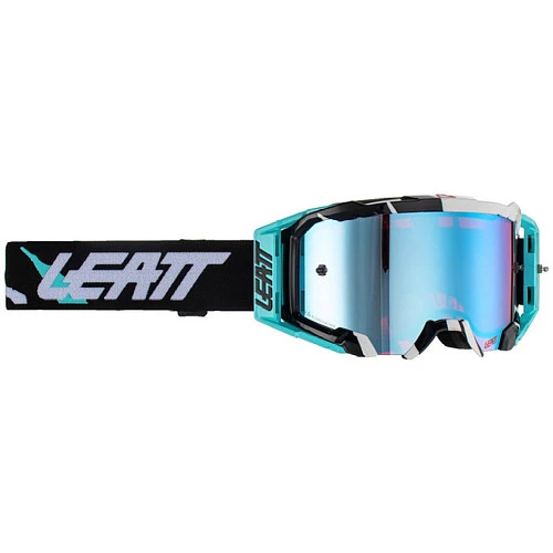 Leatt Velocity 5.5 Iriz Acid Tiger / Blue UC 26% мотоочки, двойная линза