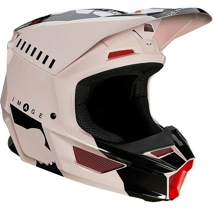 Fox Racing V1 Illmatik Pale Pink шлем кроссовый