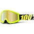 100% Strata Neon Yellow Mirror Gold Lens мотоочки желтый, золотая зеркальная линза