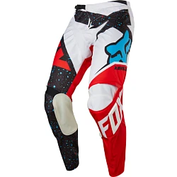 Fox Racing 180 Nirv мотоштаны, бело-черно-красный