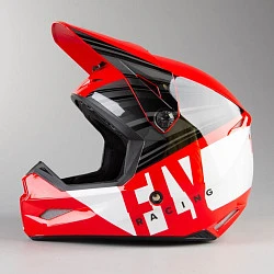 Fly Racing Kinetic K220 2020 шлем кроссовый, красно-черно-белый