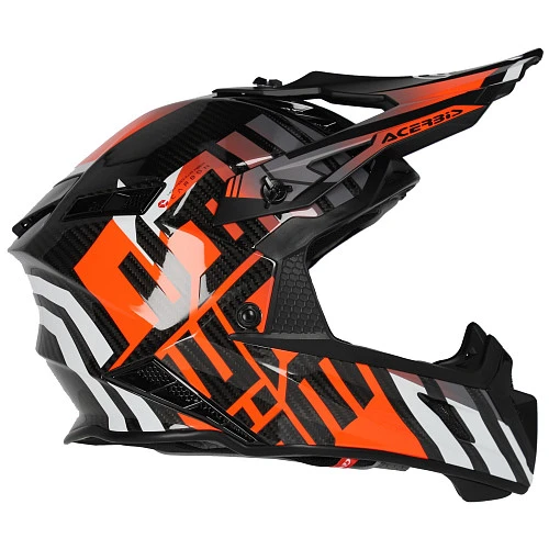 Acerbis Steel Carbon 22-06 Black/Orange, шлем внедорожный, черно-оранжевый
