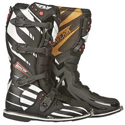 Fly Racing Maverik MX F4 мотоботы кроссовые, черно-белый