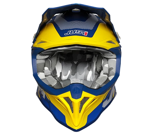 Just1 J39 Reactor Yellow-Blue шлем кроссовый