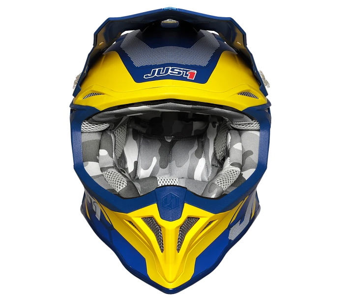 Just1 J39 Reactor Yellow-Blue шлем кроссовый