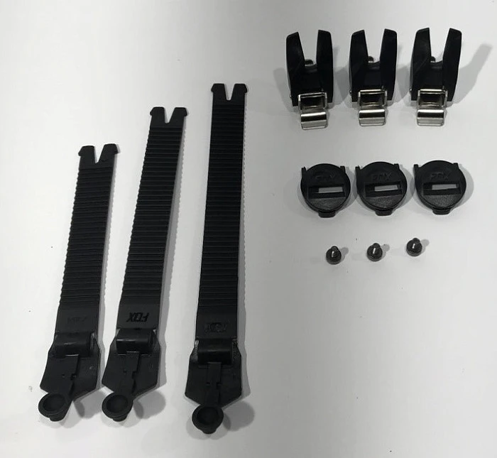 Fox Comp 2019 Strap Kit/Buckle/Pass стрепы к мотоботам с застежками, черный (3 шт.)