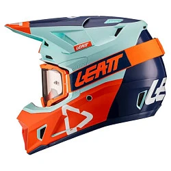 Leatt Kit Moto 7.5 V21 Ice шлем кроссовый + Velocity 4.5 мотоочки