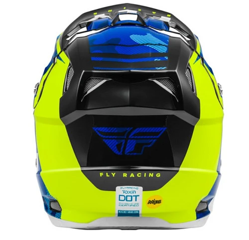 Fly Racing Toxin MIPS Transfer шлем кроссовый, сине-желто-белый