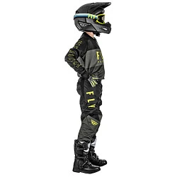 Fly Racing F-16 2022 комплект подростковый, серо-черно-желтый