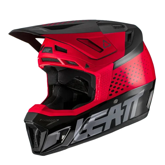 Leatt Kit Moto 8.5 V21 Red шлем кроссовый + Velocity 5.5 мотоочки