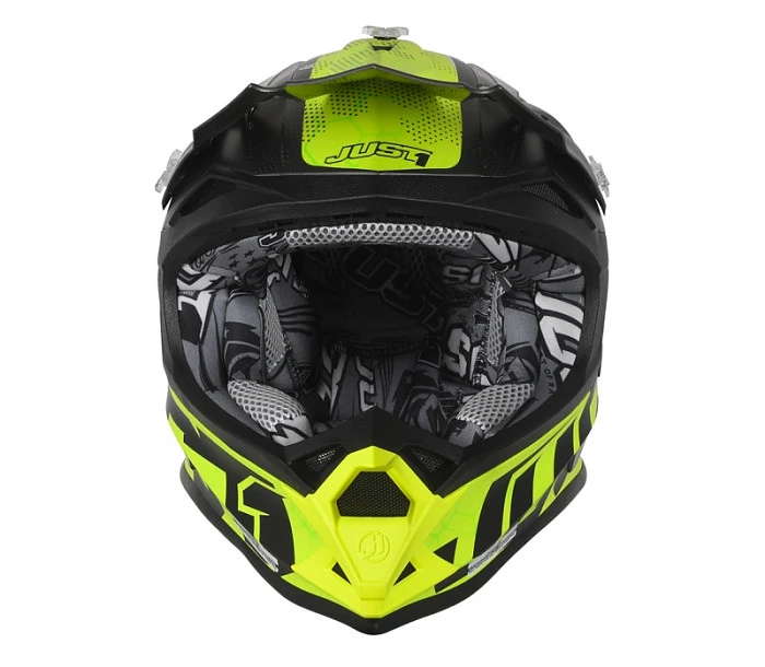 Just1 J32 Pro Swat Camo Yellow Fluo шлем детский, желто-черный
