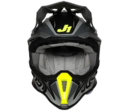 Just1 J18 Pulsar Fluo Yellow-Grey-Black Matt шлем кроссовый