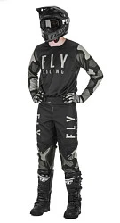 Fly Racing Kinetic K221 2021 мотоштаны, черно-серый