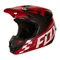 Fox Racing V1 Sayak 2018 Youth шлем подростковый, черно-красный