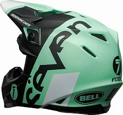 Bell Moto-9 Flex Seven Galaxy Matte Black/Mint/White шлем кроссовый