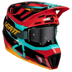 Leatt Kit Moto 7.5 V25 Red шлем кроссовый + Velocity 4.5 мотоочки