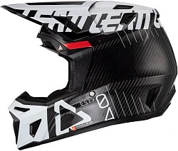 Leatt Kit Moto 9.5 Carbon V24 White шлем кроссовый + Velocity 6.5 мотоочки