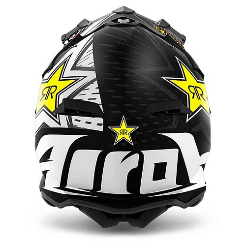Airoh Terminator Open Rockstar шлем внедорожный, бело-черно-желтый
