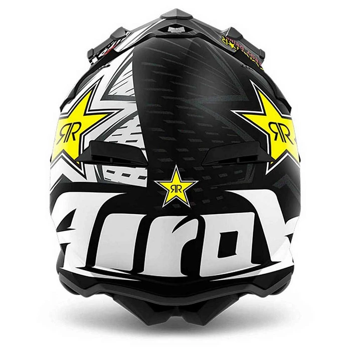 Airoh Terminator Open Rockstar шлем внедорожный, бело-черно-желтый