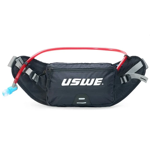 USWE ZULO 2L Hydration Waist Pack (1L) Carbon Black сумка на пояс с гидропаком, черный