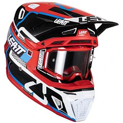 Leatt Kit Moto 8.5 V24 Red шлем кроссовый + Velocity 5.5 мотоочки