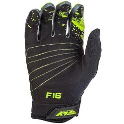 Fly Racing F-16 2018 мотоперчатки детские, черно-желтый