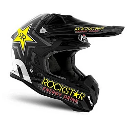 Airoh Terminator Open Rockstar шлем внедорожный, бело-черно-желтый