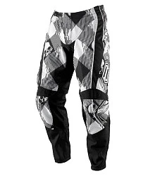 Shift Racing Assault мотоштаны, черно-белый с черепами