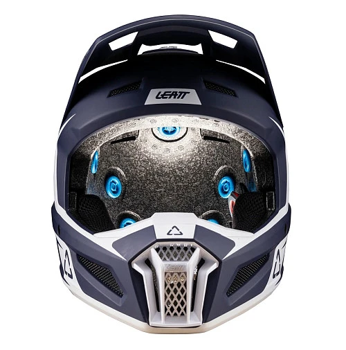 Leatt Kit Moto 3.5 Jr V26 Blue шлем подростковый + Vizion 2.5s мотоочки, синий