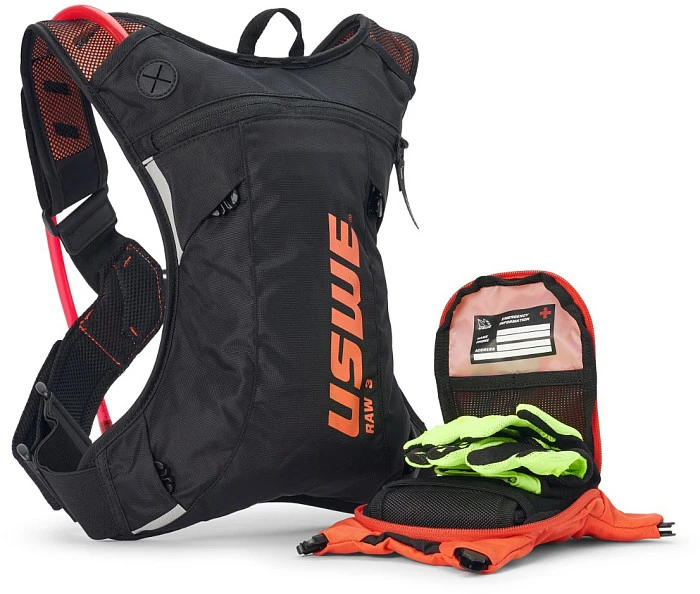 USWE Raw 3L Dirt Biking Hydration Pack (2L) Factory Orange рюкзак-гидропак