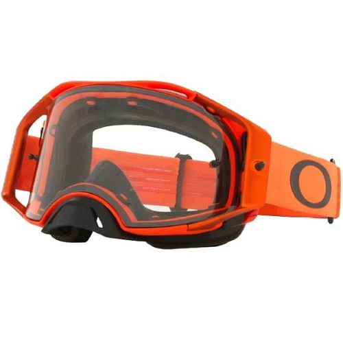 Oakley Airbrake Moto мотоочки оранжево-черный, прозрачная линза (OO7046-B6)