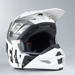Fly Racing Kinetic K220 2020 шлем кроссовый, бело-серо-черный