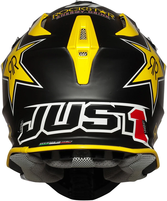 Just1 J18 RockStar шлем кроссовый, желто-черно-белый